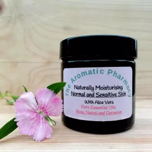 Moisturiser with Aloe Vera naturally ph balancing with anti oxident Essential Oils of Neroli, Rose and Geranium
